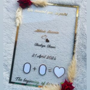 Qubool hai Customized nikahnama certificate and thumb booklet for wedding. Greeting Card (Copy)